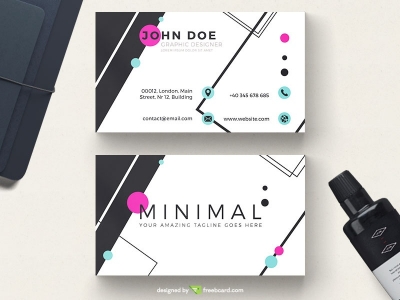Black And White Minimal Business Card