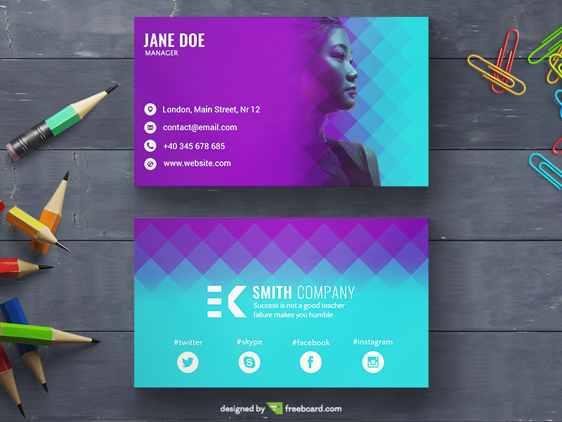 Creative Color Transition Business Card