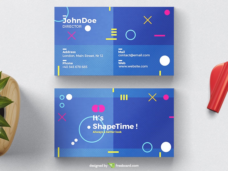 Creative Blue Business Card - Freebcard