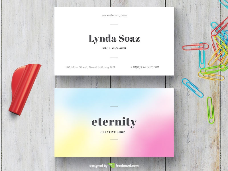 Simple Blurred Business Card - Freebcard