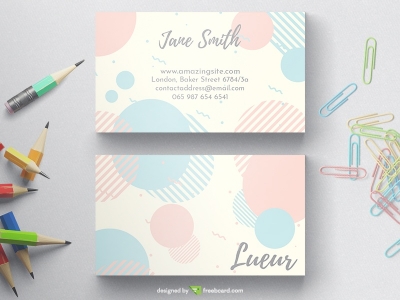 Pastel Business Card