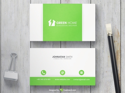 Green Smart Home Business Card