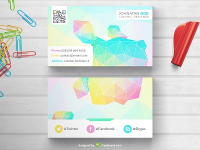 Colorful Polygonal Business Card