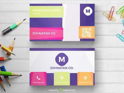 Simple Business Card With Warm Colors