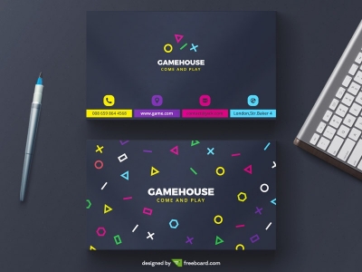 Creative game business card template