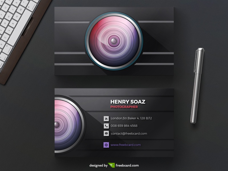 Business card for photographers  - Freebcard