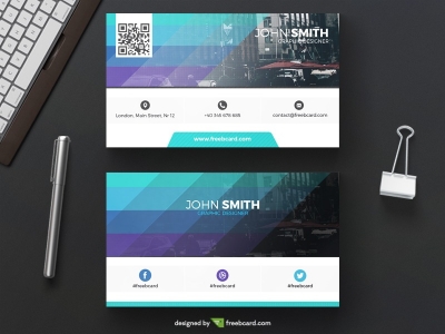 Colorful corporate business card