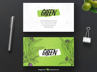 Green bio business card